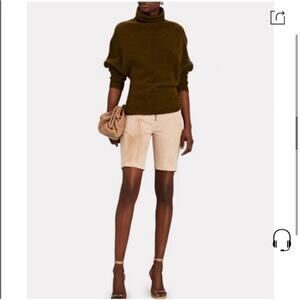 NWT Retrofete Amanda Suede Bike Shorts In Hummus